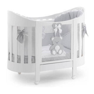 Krevet bijeli Oval Jolie set grey