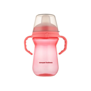 Šolja sa silikonskim kljunom, 250ml.roze