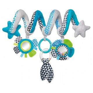 Interaktivna spirala za bebe Zig zag plava