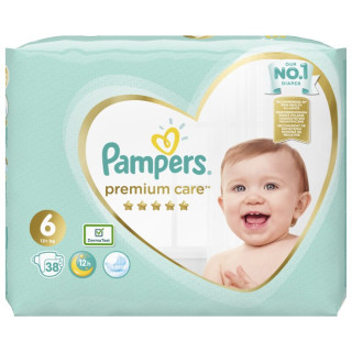 Pampers premium care 6 extra large 38 pcs.