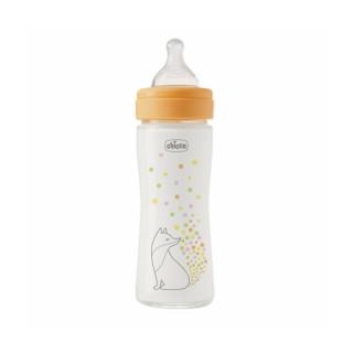 Flašica staklena perfect easy 240 ml silikon narandžasta