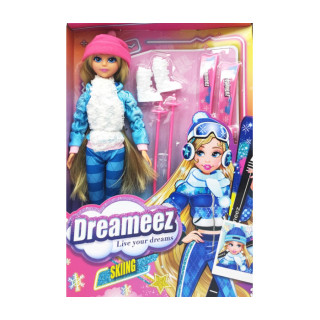 Igračka Dreameez ski set sa lutkom