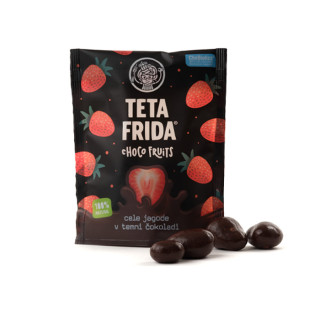 Teta Frida choco fruits cijele jagode u crnoj cokoladi 100g