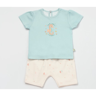 Bebi komplet BiOrganic, 2/1, 80cm , bež zeleni