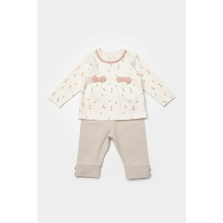 Bebi pantalone sa majčicom Biorganic ,bež,80cm.