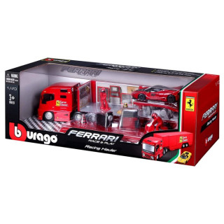 Igračka Burago  Ferari racing hauler kamion set