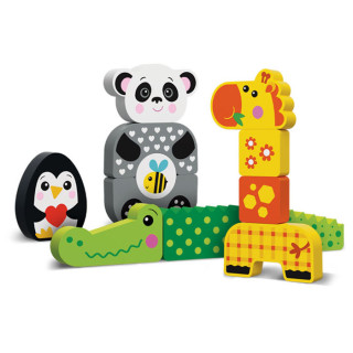 Igračka Kids Hits drvene kockice majmun i drugari