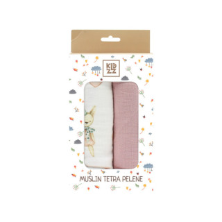 Kidzz tetra pelene pink  80x80cm. 2/1