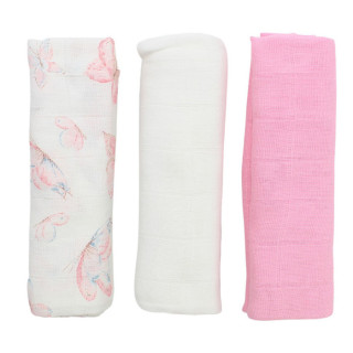Kidzz tetra pelene roze 3kom. 80x80cm.