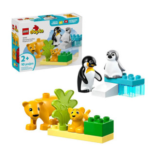 Igračka Lego kocke Duplo Wild Animal Families: Penguins & Lions 2+