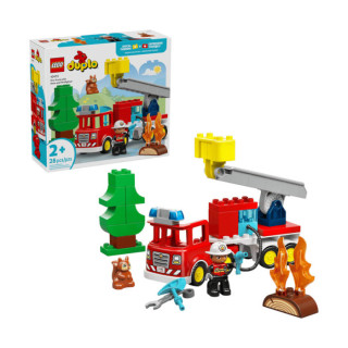 Igračka Lego kocke Duplo Fire Truck with Hose and Firefighter 2+