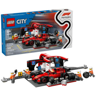 Igračka Lego kocke City F1 Pit Stop & Pit Crew with Ferrari Car 6+