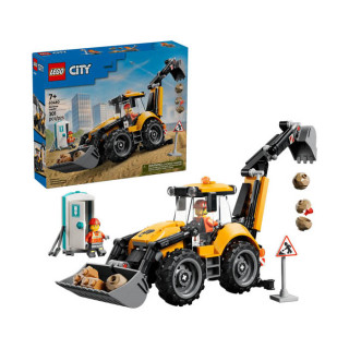 Igračka Lego kocke City Yellow Backhoe Loader 7+