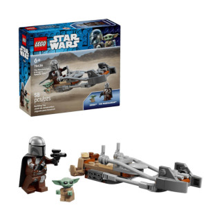 Igračka Lego kocke Star Wars™ The Mandalorian & Grogu's Speeder Bike™ 6+