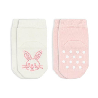 Čarapice za bebe BiStyle neklizajuće 2/1 ,roze-bež-24-36