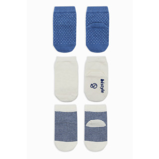 Čarapice za bebe BiStyle neklizajuće 3/1 ,plave,00-03