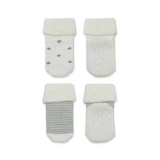 Čarapice za bebe BiStyle neklizajuće pamučne 2/1 ,zelene,12-24
