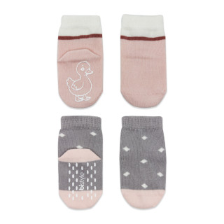 Čarapice za bebe BiStyle neklizajuće 2/1 ,sive,06-12