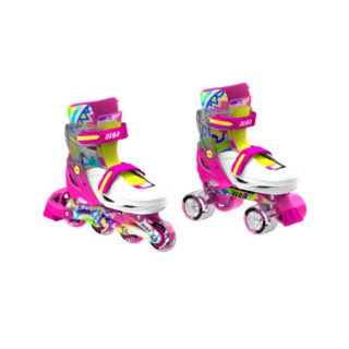 Neon combo roleri 34-37, pink/žuti