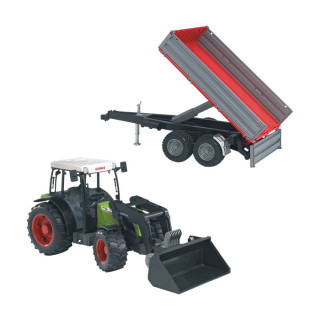 Igračka Bruder traktor sa kašikom i prikolicom