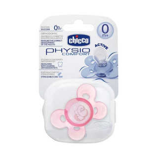 Varalica physio silikon 0-6m 1/1 0%bpa-roza comfort