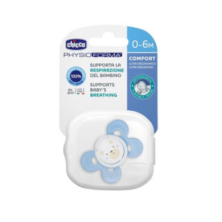 Varalica physio silikon 0-6m 1/1 0%bpa plava comfort