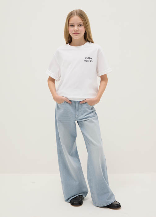 Pantalone širokih nogavica sa prugama