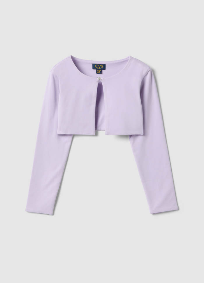 Slim fit crop majica dugih rukava