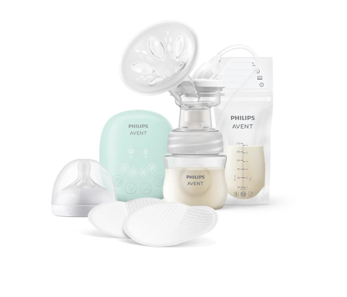 Električna pumpa za izmlazanje mlijeka (5 kesica za mlijeko + 4 tufera)