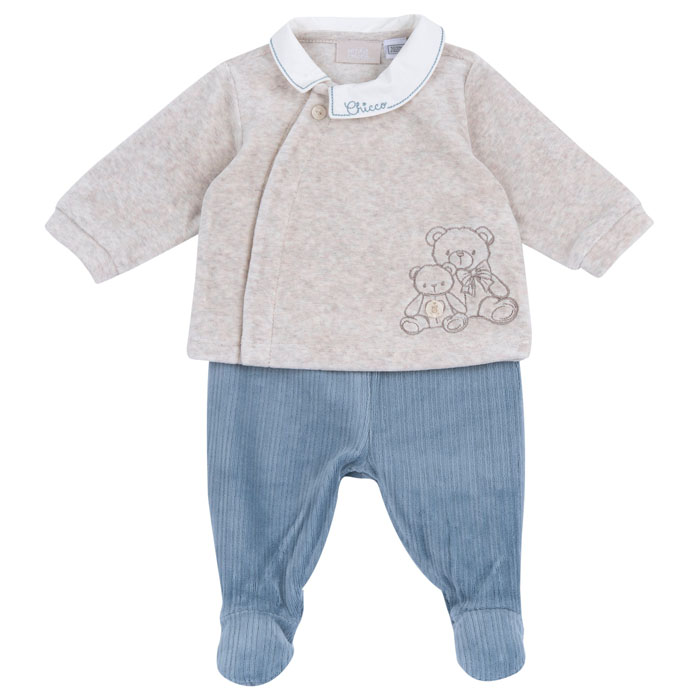 Komplet za bebe- majica i pantalone sa stopicama