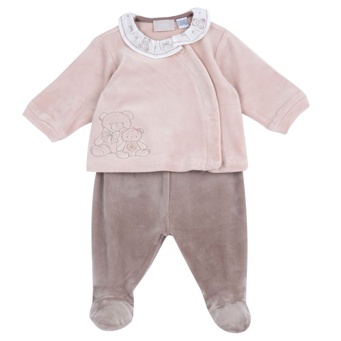 Komplet za bebe- majica i pantalone sa stopicama