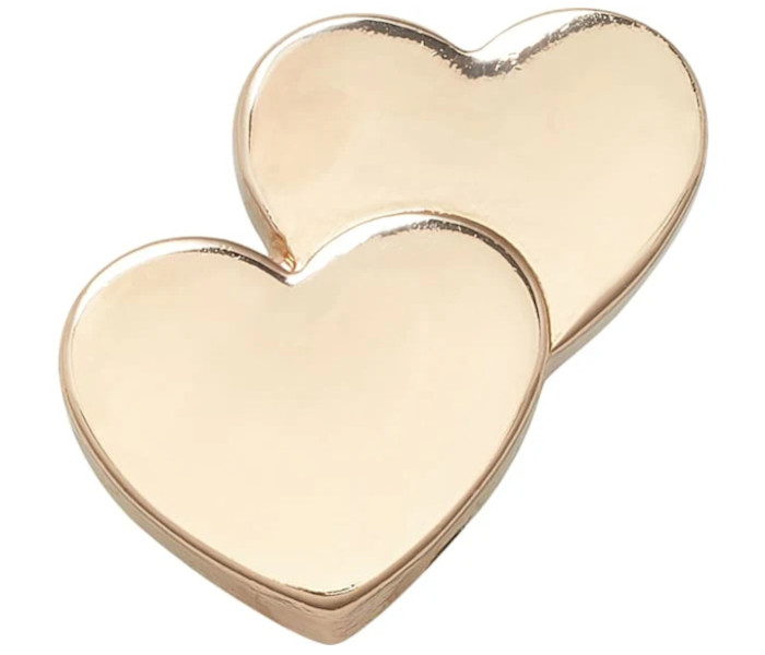 Crocs ukras Jibbitz / Gold Double Heart