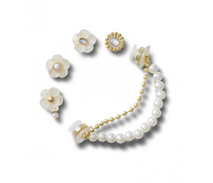 Crocs ukras Jibbitz Gold and Floral 5 Pack