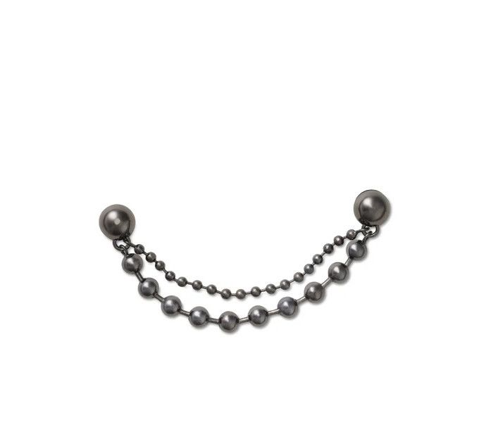 Crocs ukras Jibbitz / Double Black Gem Chain