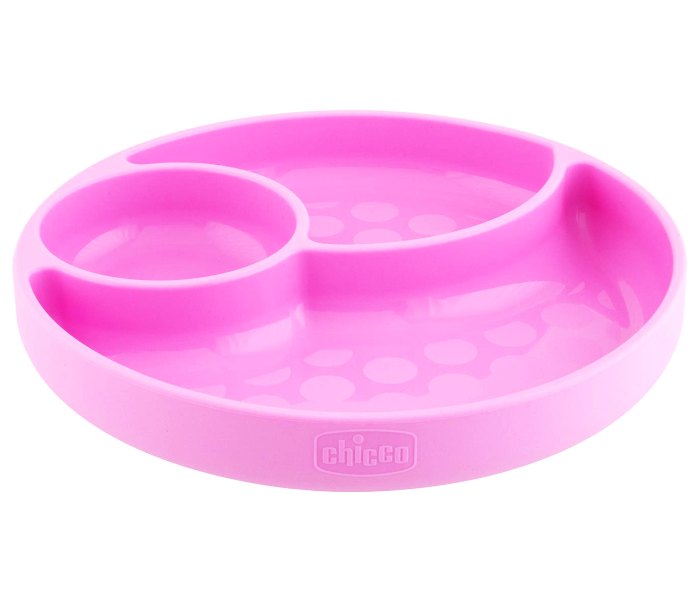 Tanjir silikonski pink sa pregradama 12m+