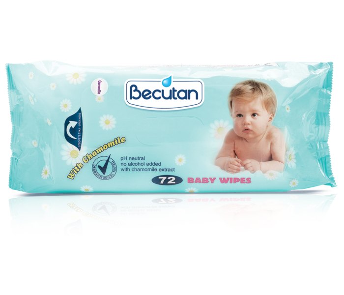 Becutan vlažne maramice Chamomille 72kom.
