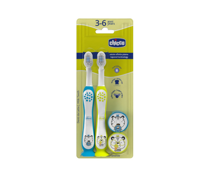 Četkica za zube panda plavo-žuta 2/1 3-6 god