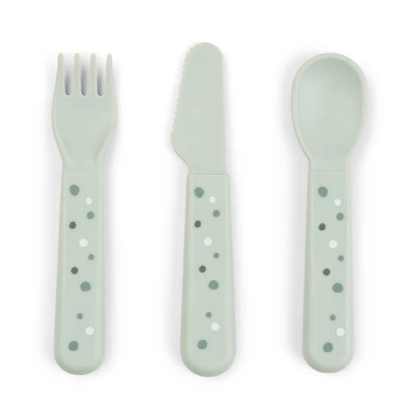Dječiji pribor za jelo, Happy dots Green