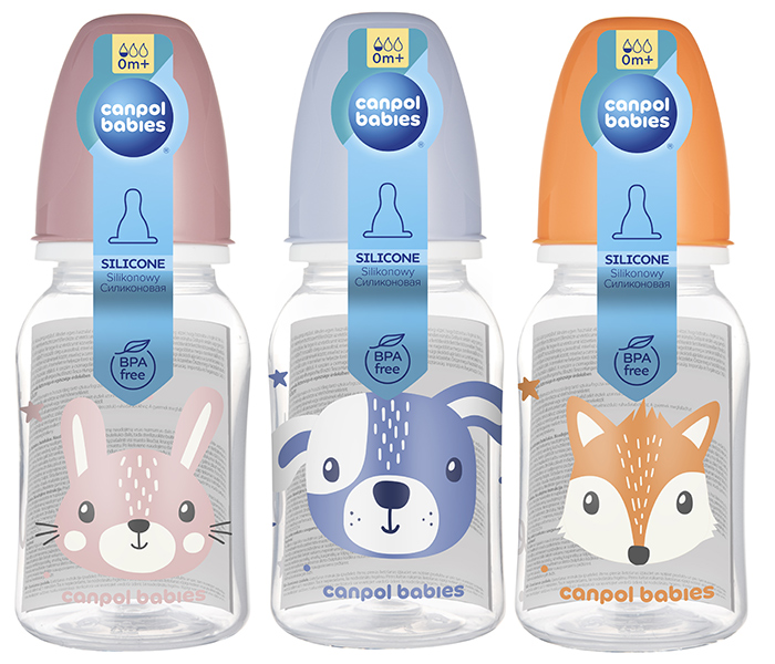 Flašica 120ml,3mj+,kolekcija cheerful animals