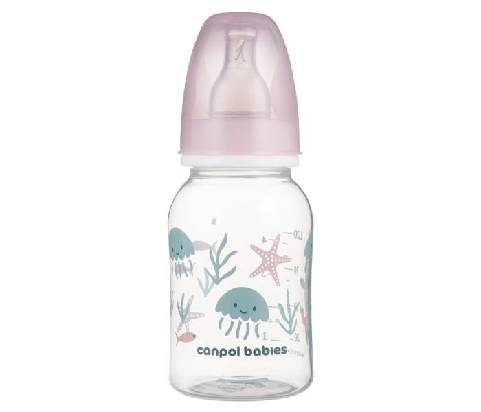 Flašica Canpol babies usko grlo 120 ml love&sea pink