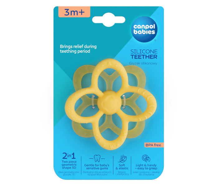 Canpol babies silikonska glodalica - 2u1 cvjetić