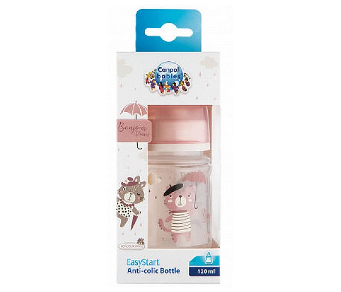 Flašica CB antikolik, PP,120ml, široko grlo, Bonjour Paris kol.