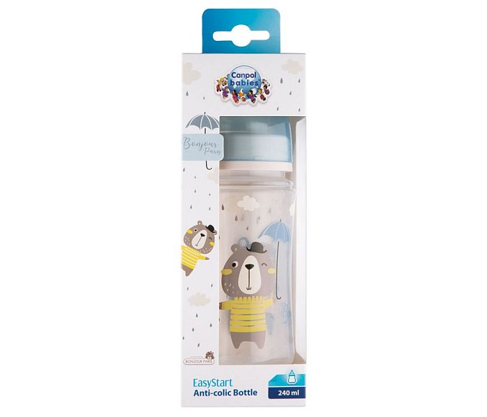 Flašica CB antikolik, PP,240ml, široko grlo, Bonjour Paris kol.