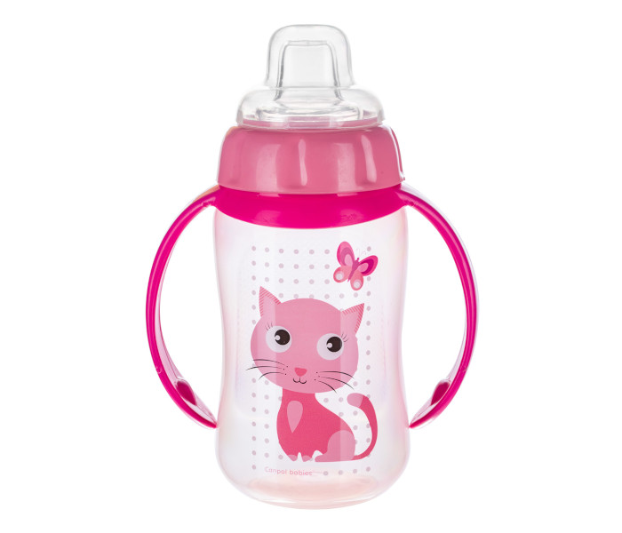 Šolja za bebe sa silikonskim kljunom, 320ml.cute animals