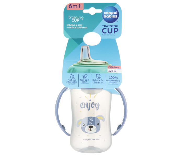 Šolja za bebe sa silikonskim kljunom, 320ml.cute animals