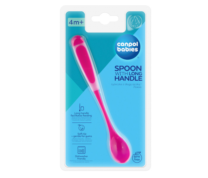 Kašika sa dugačkom drškom pink