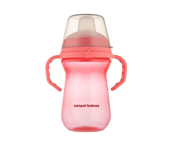 Šolja sa silikonskim kljunom, 250ml.roze