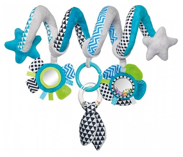 Interaktivna spirala za bebe Zig zag plava