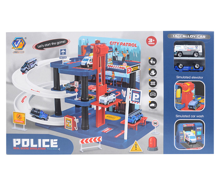 Igračka policijska zgrada sa autima