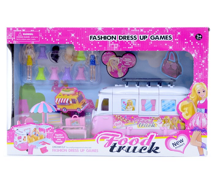 Igracka sklopivi turistički kamion za lutke sa dodacima